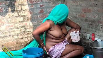 Desi Village Babe Radhika’s Steamy Bathing Scene In Hindi